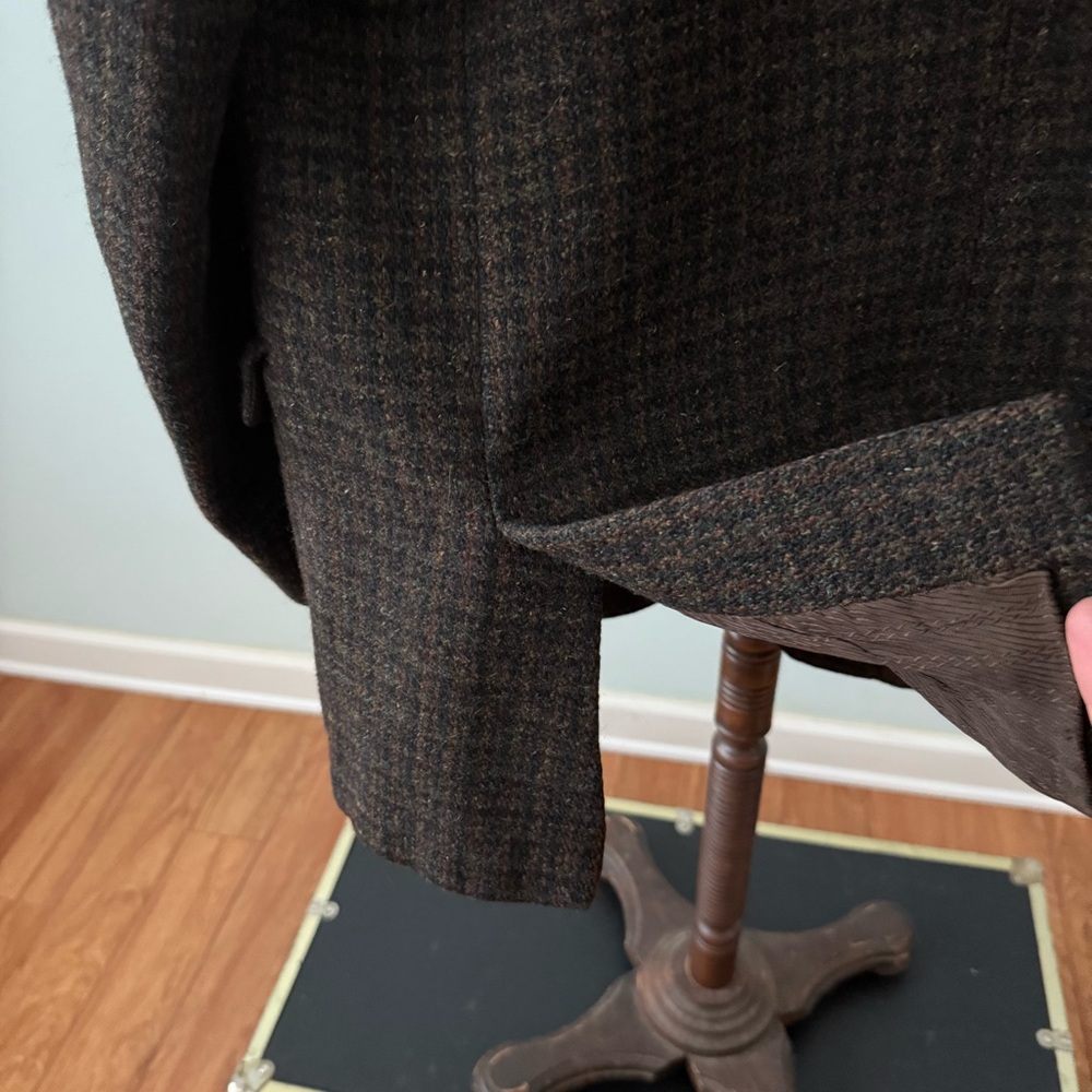 Vintage 1960s Burton Tailored Harris Tweed Blazer Jacket Pure Scottish Wool XL - Picture 10 of 16